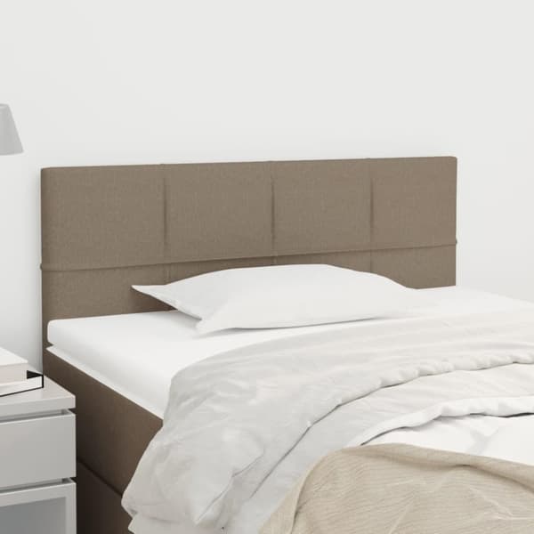 vidaXL sengegavl 100x5x78/88 cm stof gråbrun