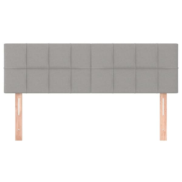 vidaXL sengegavle 2 stk. 72x5x78/88 cm stof lysegrå