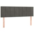 Miniatyrbillede 2 af 8: vidaXL sengegavle 2 stk. 72x5x78/88 cm fløjl mørkegrå
