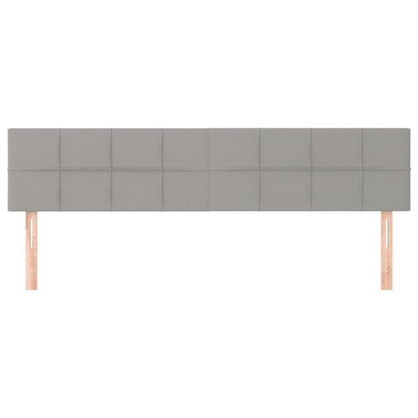 vidaXL sengegavle 2 stk. 80x5x78/88 cm stof lysegrå