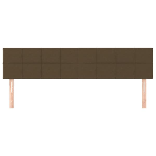 vidaXL sengegavle 2 stk. 80x5x78/88 cm stof mørkebrun