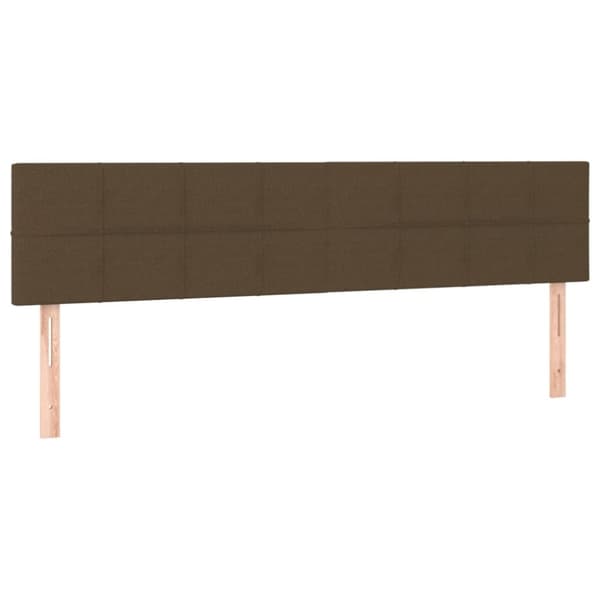 vidaXL sengegavle 2 stk. 80x5x78/88 cm stof mørkebrun