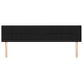 Miniatyrbillede 3 af 8: vidaXL sengegavle 2 stk. 100x5x78/88 cm stof sort