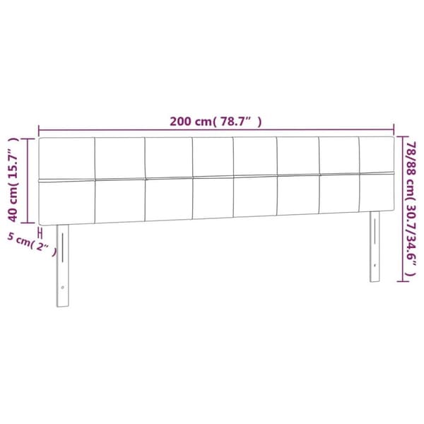 vidaXL sengegavle 2 stk. 100x5x78/88 cm stof sort