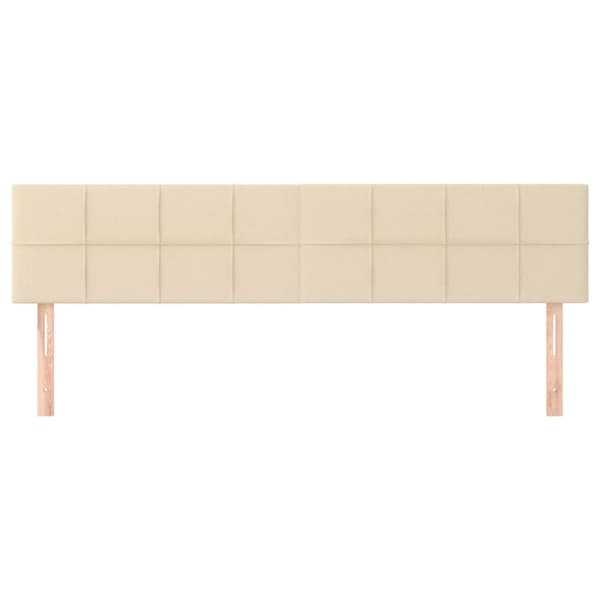 vidaXL sengegavle 2 stk. 100x5x78/88 cm stof cremefarvet