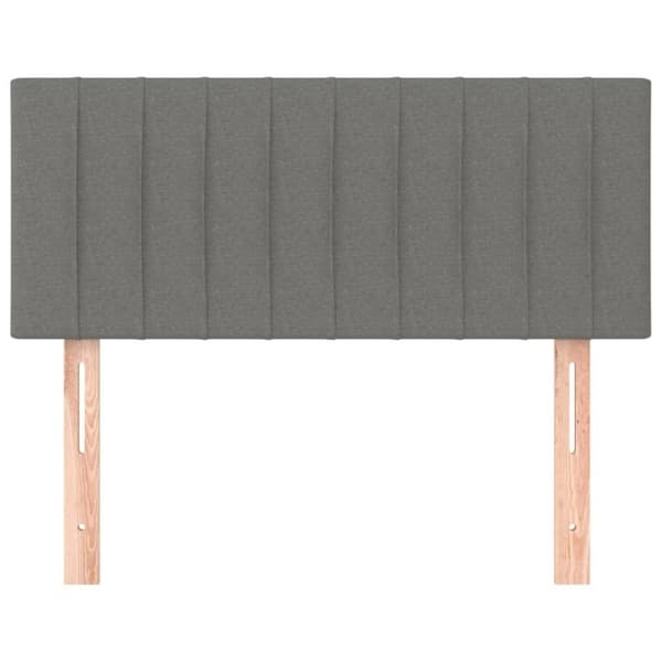 vidaXL Sänggavel mörkgrå 90x5x78/88 cm tyg