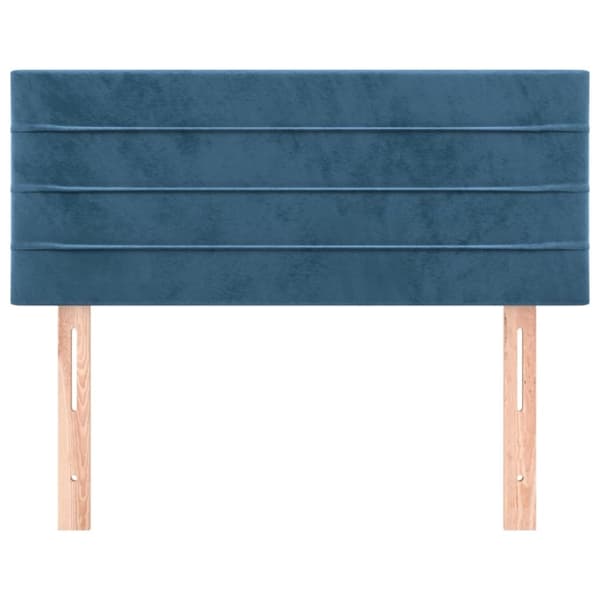 vidaXL sengegavl 90x5x78/88 cm fløjl mørkeblå