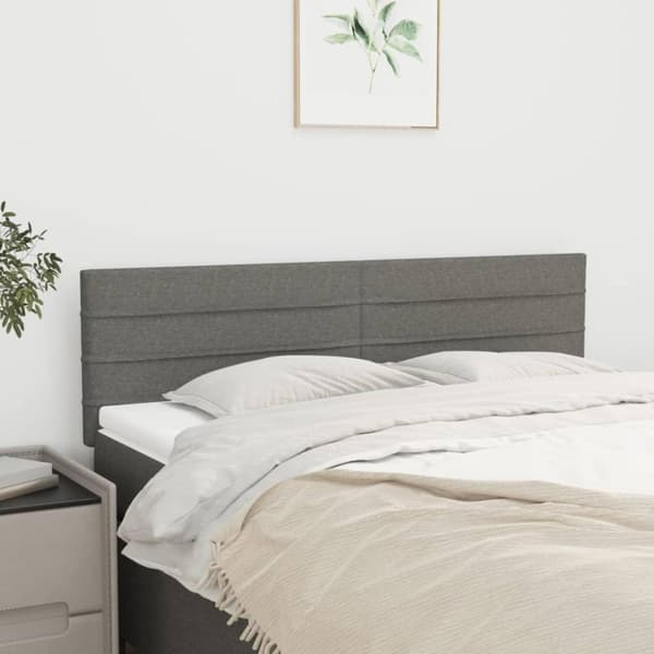 vidaXL sengegavle 2 stk. 72x5x78/88 cm stof mørkegrå