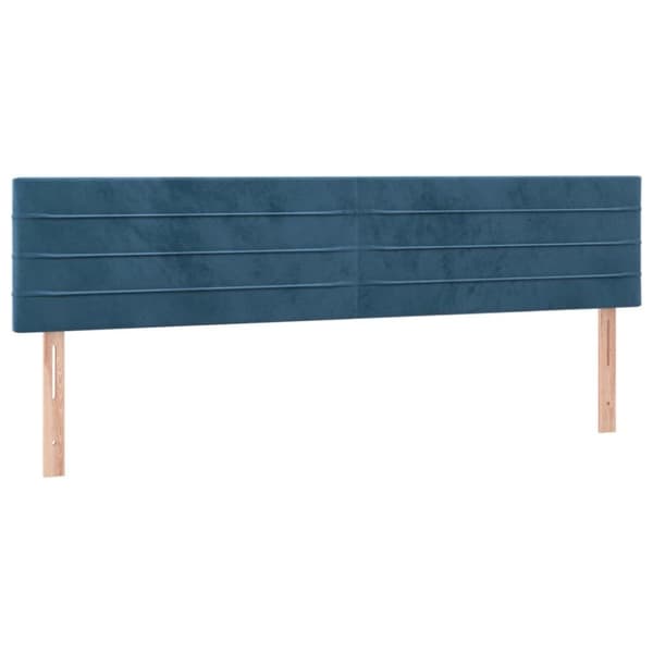 vidaXL sengegavle 2 stk. 100x5x78/88 cm fløjl mørkeblå