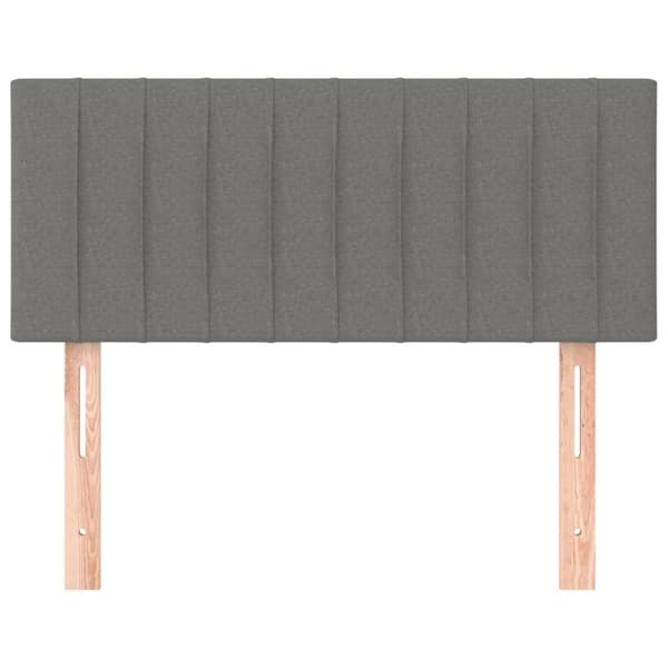 vidaXL sengegavl 80x5x78/88 cm stof mørkegrå