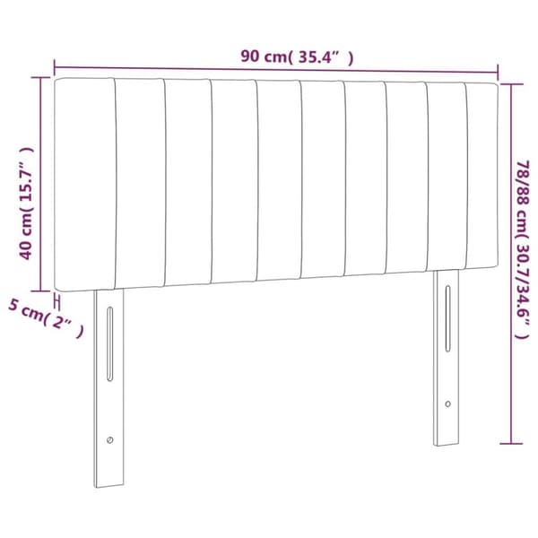 vidaXL Sänggavel rosa 90x5x78/88 cm sammet