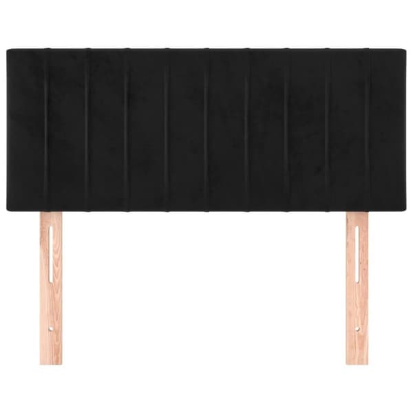 vidaXL sengegavl 90x5x78/88 cm fløjl sort