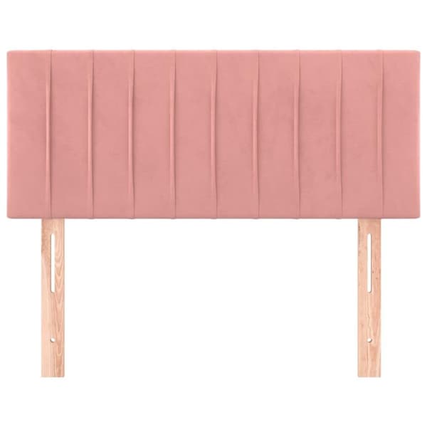 vidaXL sengegavl 90x5x78/88 cm fløjl lyserød
