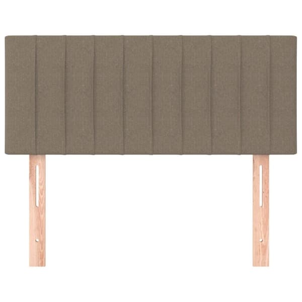 vidaXL sengegavl 100x5x78/88 cm stof gråbrun