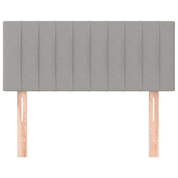 vidaXL sengegavl 100x5x78/88 cm stof lysegrå