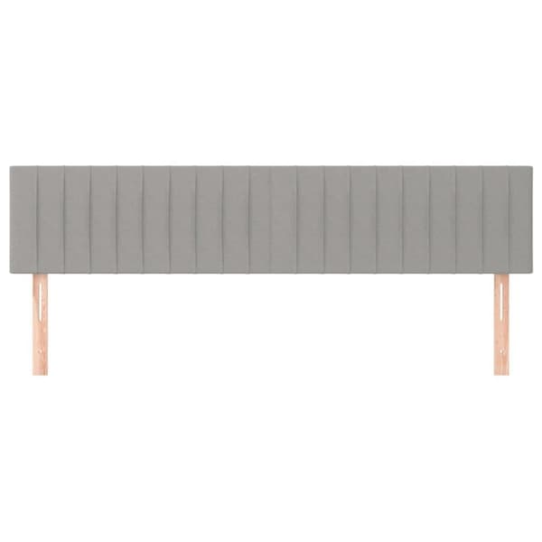 vidaXL sengegavle 2 stk. 80x5x78/88 cm stof lysegrå