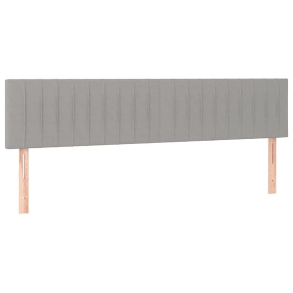 vidaXL sengegavle 2 stk. 80x5x78/88 cm stof lysegrå