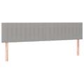 Miniatyrbillede 1 af 8: vidaXL sengegavle 2 stk. 80x5x78/88 cm stof lysegrå