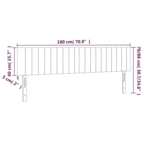 vidaXL sengegavle 2 stk. 90x5x78/88 cm stof gråbrun