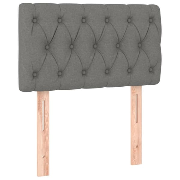 vidaXL sengegavl 80x7x78/88 cm stof mørkegrå