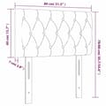 Miniatyrbillede 8 af 8: vidaXL sengegavl 80x7x78/88 cm stof sort