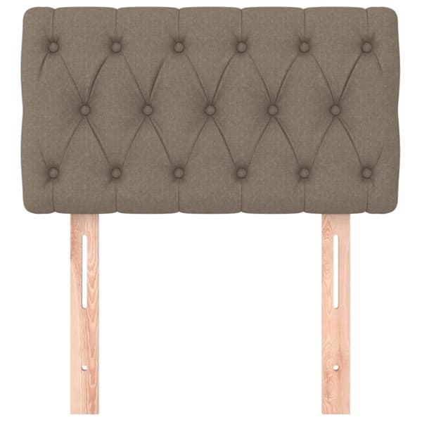 vidaXL sengegavl 80x7x78/88 cm stof gråbrun