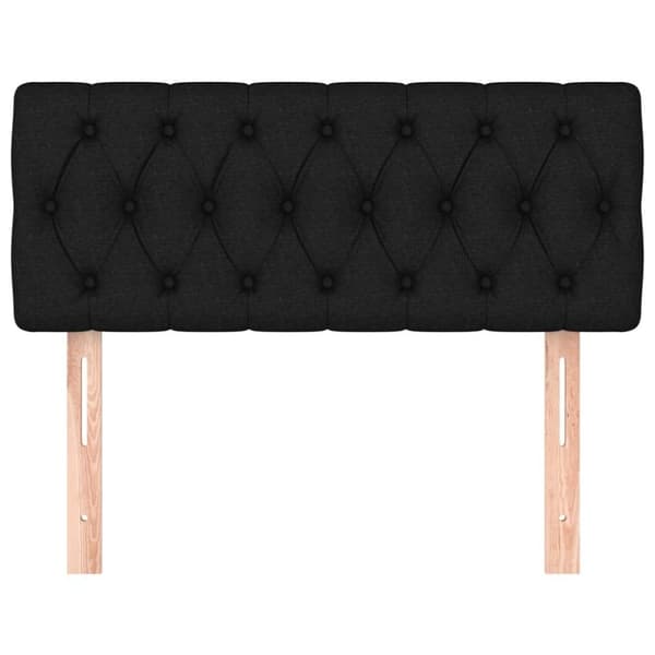 vidaXL sengegavl 90x7x78/88 cm stof sort