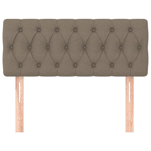 vidaXL sengegavl 90x7x78/88 cm stof gråbrun