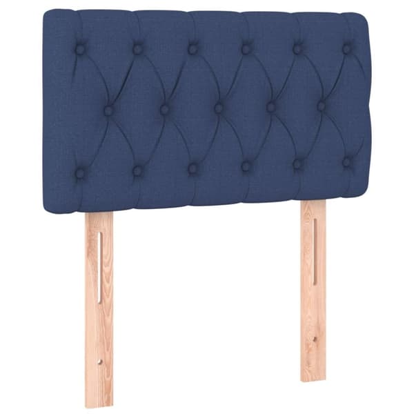 vidaXL Sänggavel blå 80x7x78/88 cm tyg