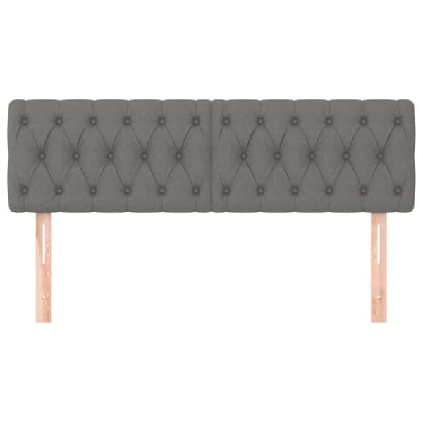 vidaXL sengegavle 2 stk. 72x7x78/88 cm stof mørkegrå