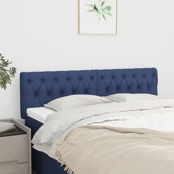 vidaXL sengegavle 2 stk. 72x7x78/88 cm stof blå