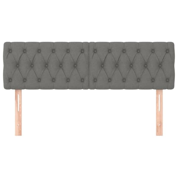 vidaXL sengegavle 2 stk. 80x7x78/88 cm stof mørkegrå