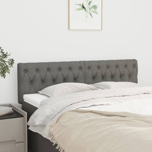 vidaXL sengegavle 2 stk. 80x7x78/88 cm stof mørkegrå