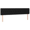 Miniatyrbillede 2 af 8: vidaXL sengegavle 2 stk. 90x7x78/88 cm stof sort