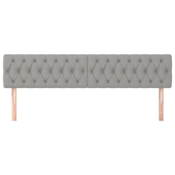 vidaXL sengegavle 2 stk. 90x7x78/88 cm stof lysegrå