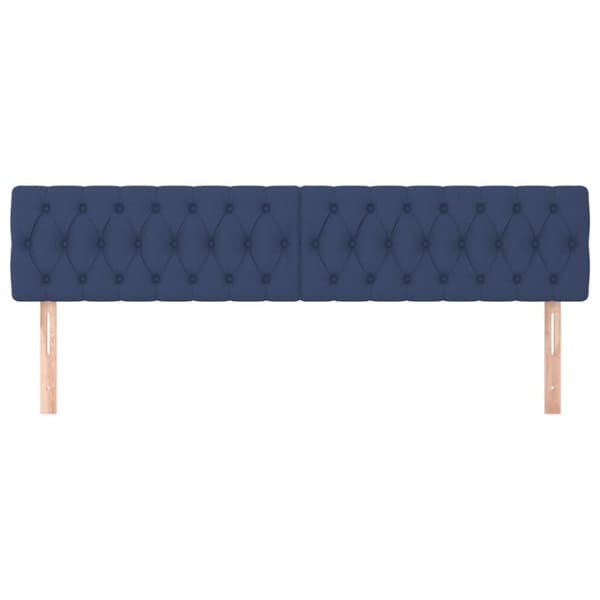 vidaXL sengegavle 2 stk. 90x7x78/88 cm stof blå