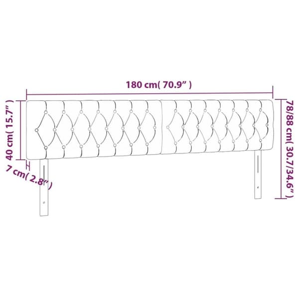 vidaXL sengegavle 2 stk. 90x7x78/88 cm stof blå
