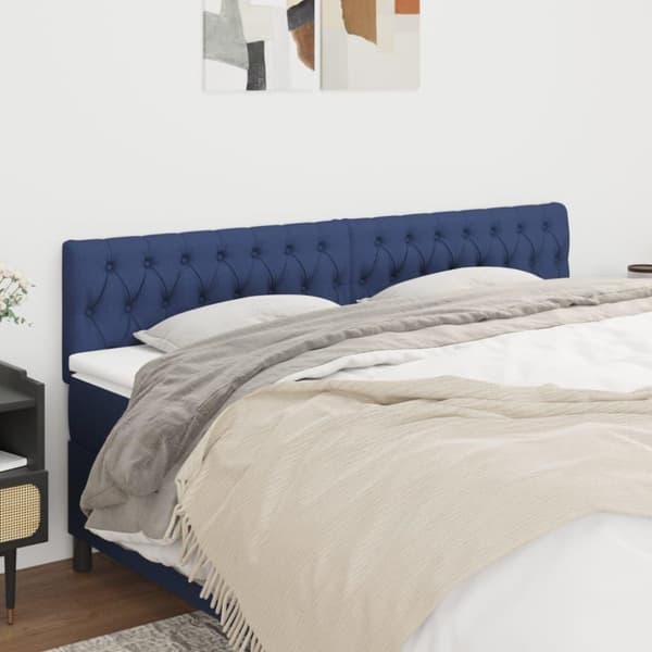 vidaXL sengegavle 2 stk. 90x7x78/88 cm stof blå