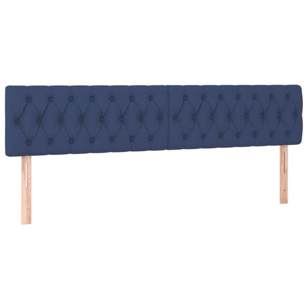 vidaXL sengegavle 2 stk. 90x7x78/88 cm stof blå