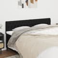Miniatyrbillede 1 af 8: vidaXL sengegavle 2 stk. 100x7x78/88 cm stof sort