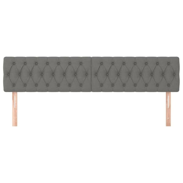 vidaXL sengegavle 2 stk. 100x7x78/88 cm stof mørkegrå