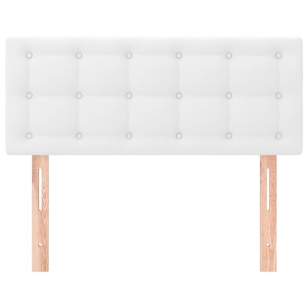 vidaXL Sänggavel vit 90x5x78/88 cm konstläder