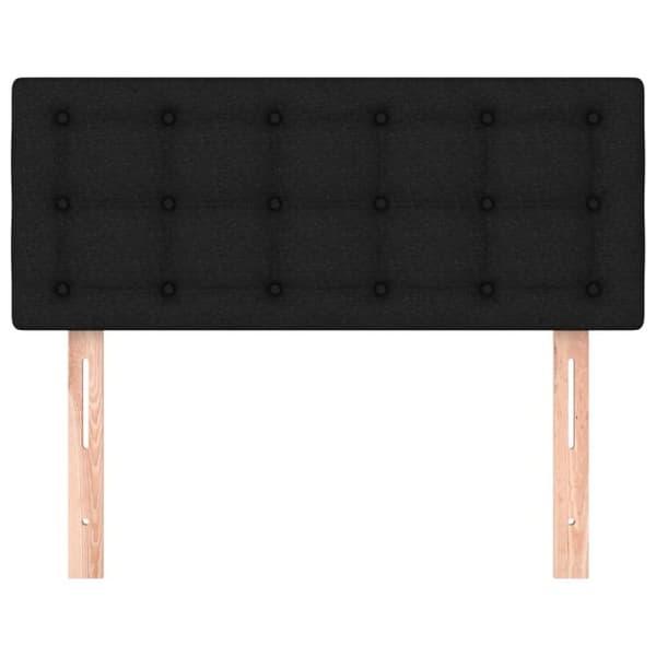 vidaXL Sänggavel svart 90x5x78/88 cm tyg