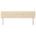 Miniatyrbillede 3 af 8: vidaXL sengegavle 2 stk. 100x7x78/88 cm stof cremefarvet