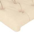 Miniatyrbillede 4 af 8: vidaXL sengegavle 2 stk. 100x7x78/88 cm stof cremefarvet