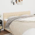 Miniatyrbillede 2 af 8: vidaXL sengegavle 2 stk. 100x7x78/88 cm stof cremefarvet