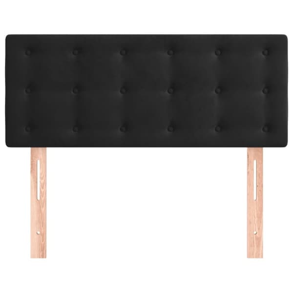 vidaXL sengegavl 80x5x78/88 cm fløjl sort