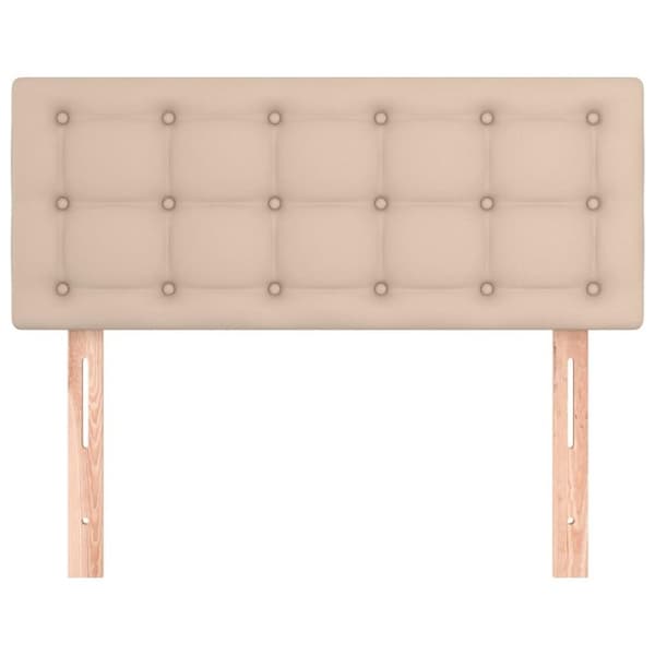 vidaXL sengegavl 80x5x78/88 cm kunstlæder cappuccinofarvet