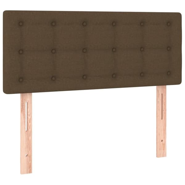 vidaXL sengegavl 90x5x78/88 cm stof mørkebrun