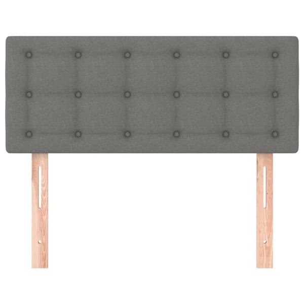 vidaXL sengegavl 90x5x78/88 cm stof mørkegrå
